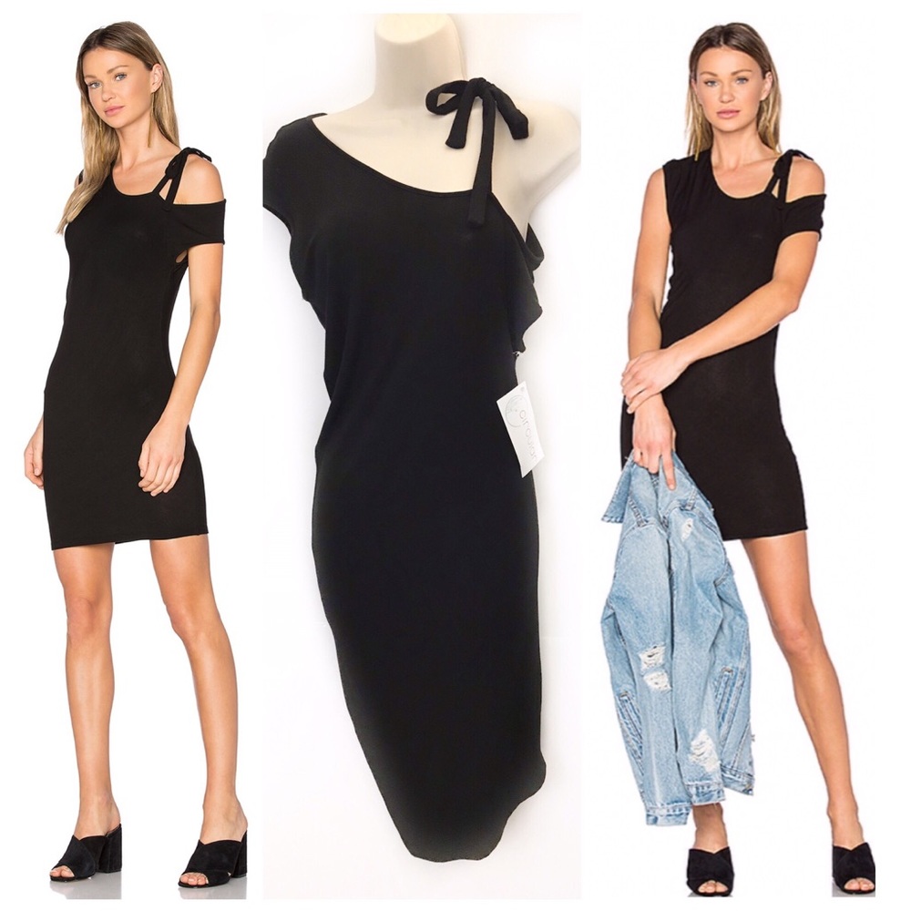 Riler Fount M Kris Bodycon Dress Tie Shoulder Soft